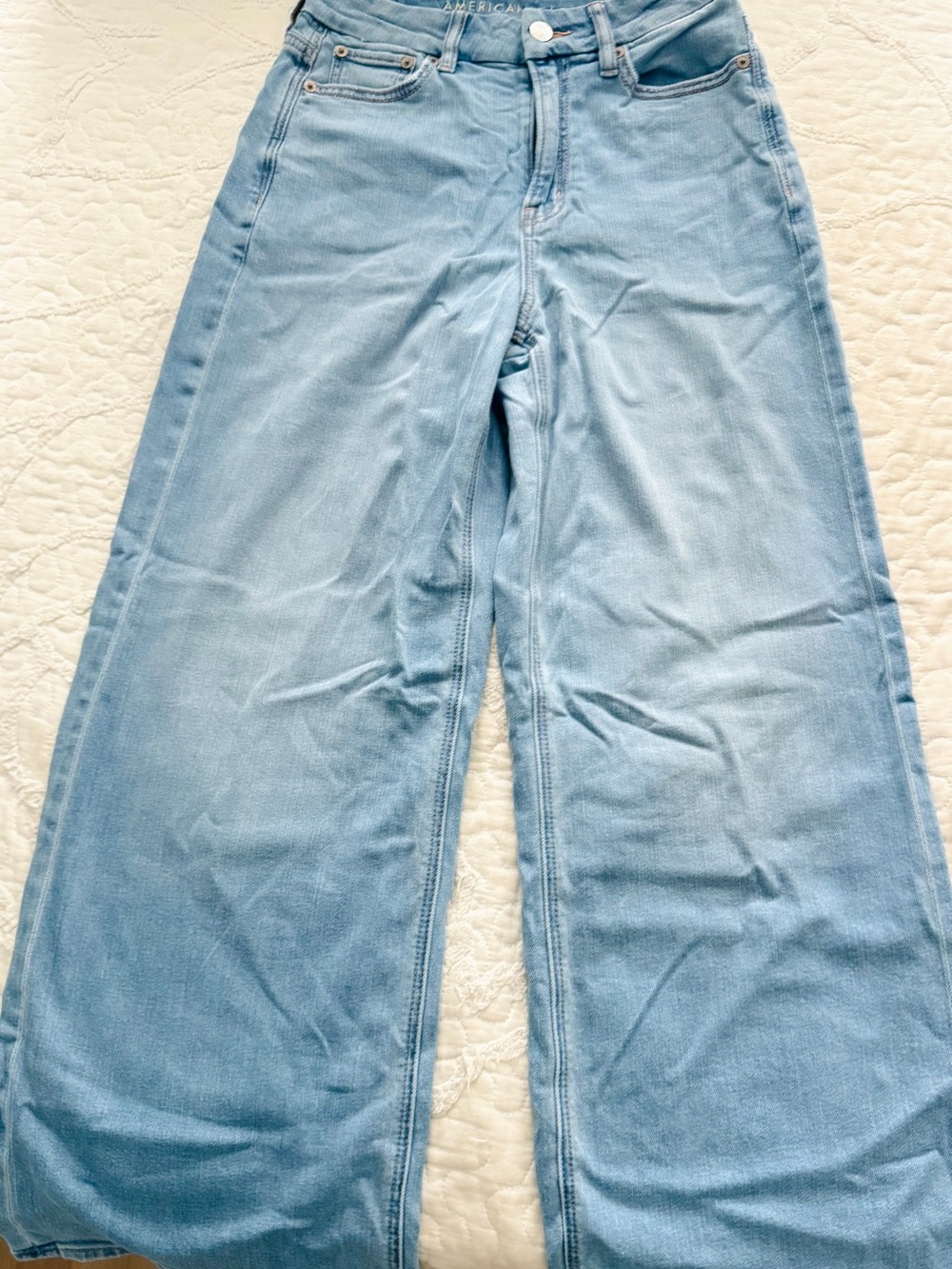 American Eagle Outfitters Light Blue Wide Leg Jeans